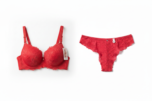 Rode kanten lingerie set