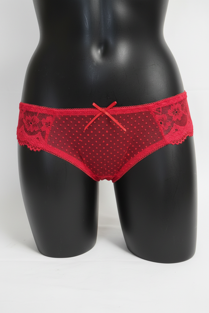 Rode Kanten Set met Strass C cups